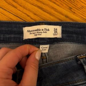 Abercrombie and Fitch curve love super skinny ankle high rise jeans